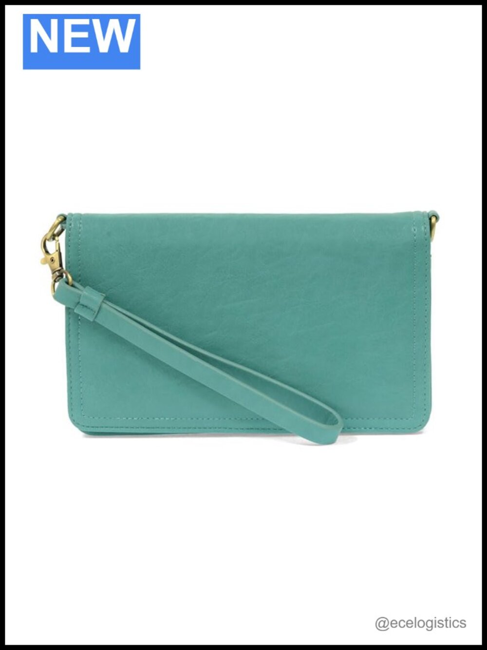 Vegan Leather Mini Crossbody Wristlet with Detachable Straps